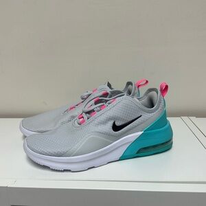 Nike Teal and White Sneakers with Pink Highlights